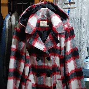 Plaid p coat